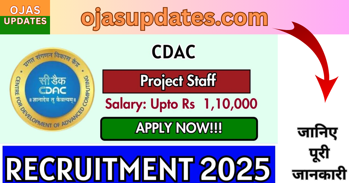 CDAC Project Staff Recruitment 2025: Apply Online for 740 Posts