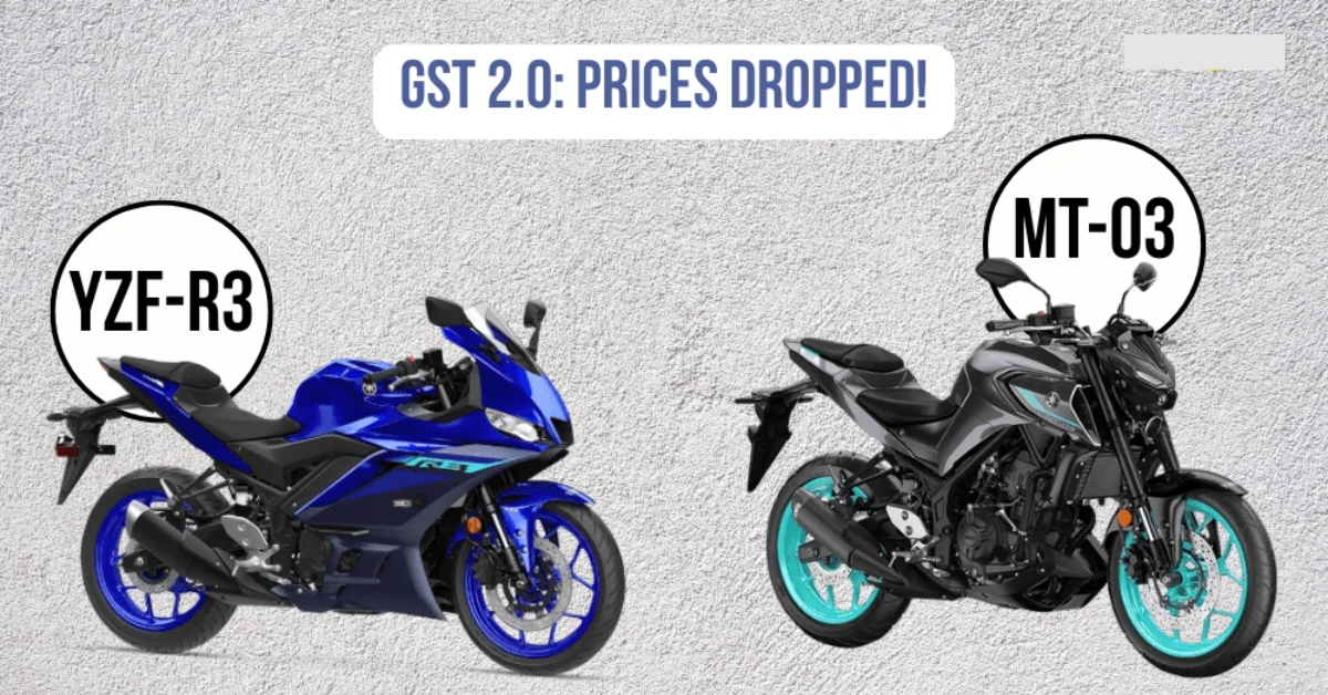 Yamaha YZF-R3 & MT-03 Prices Reduced by ₹20,000 After GST 2.0
