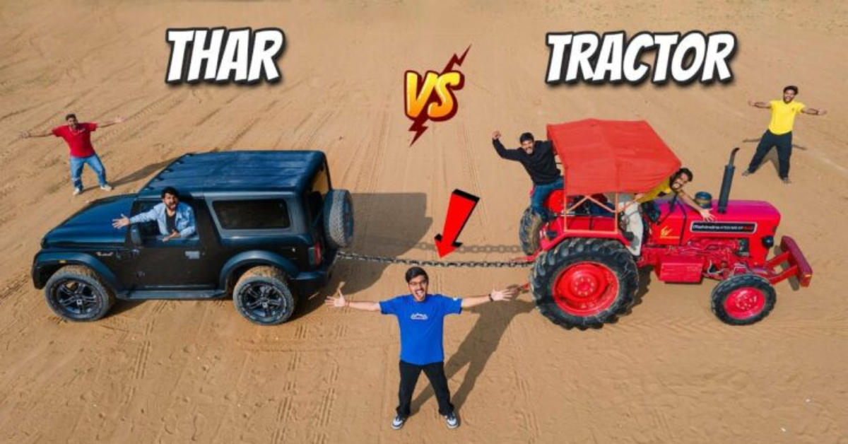 Mahindra Thar 4×4 vs Tractor Power Test