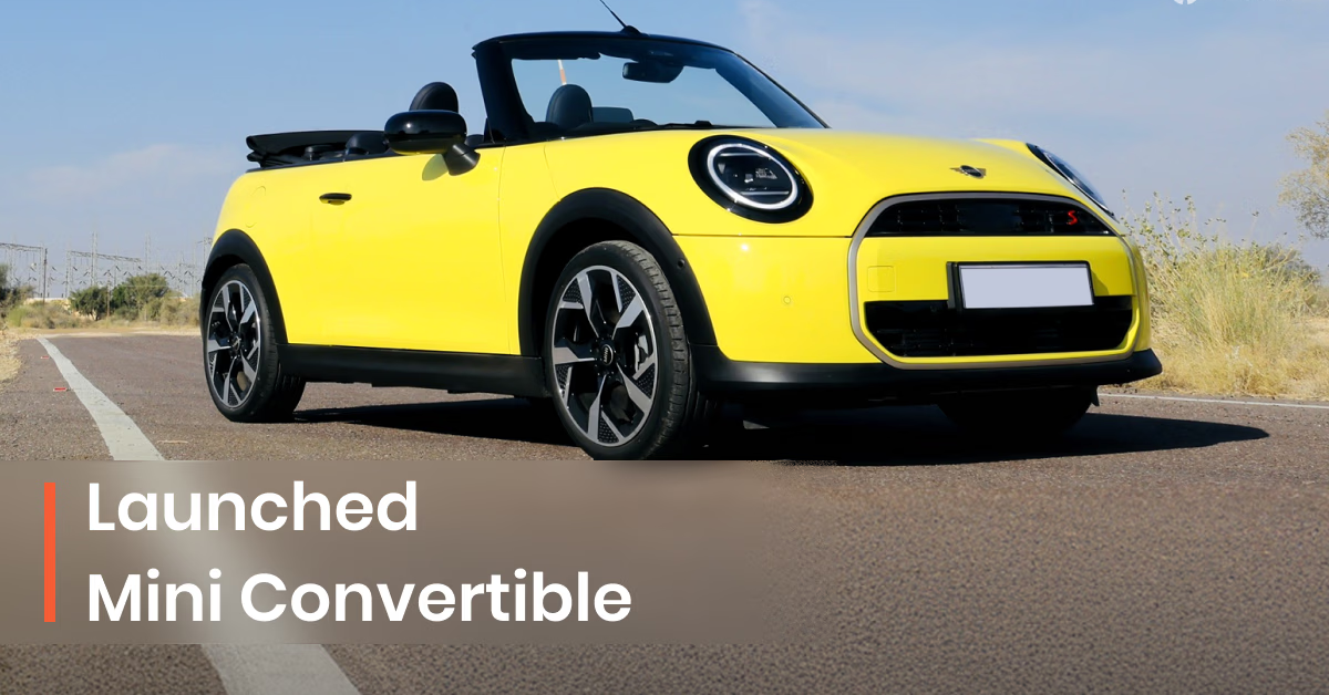 Mini Cooper Convertible S India Launch at ₹58.50 Lakh