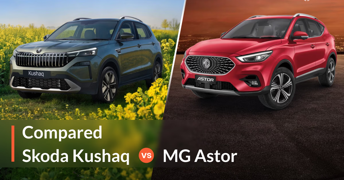 2026 Skoda Kushaq Facelift Vs MG Astor